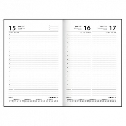 Ежедневник датированный 2026 145х215 мм, А5, STAFF, ламинированная обложка, "Green Marble", 117315