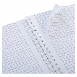 Тетрадь А4 80 л,. HATBER, гребень, клетка, Soft-touch ламинация, "Mist" (микс в спайке), 090095, 80Т4лВ1гр