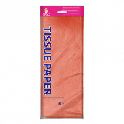 Цветная бумага ТИШЬЮ 17г/м2, 50х66см, 10 листов пастель розовый, ЗОЛОТАЯ СКАЗКА, 116477