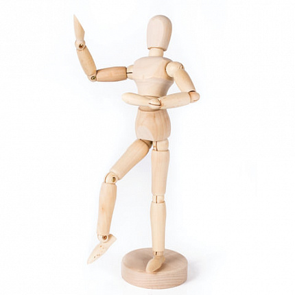 Манекен человека художественный BRAUBERG ART CLASSIC, мужской, дерево, высота 20 см., 191287