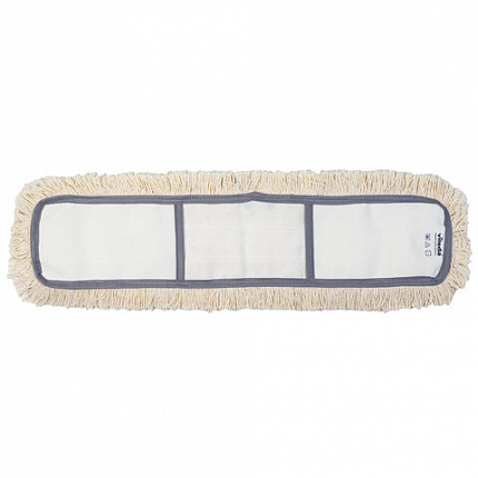 Насадка МОП плоская 60 см для швабры-рамки, карманы, хлопок, VILEDA "ДастМоп", 118102