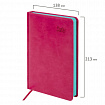 Ежедневник датированный 2026, А5, 138x213 мм, BRAUBERG "Rainbow", под кожу, розовый, 117078