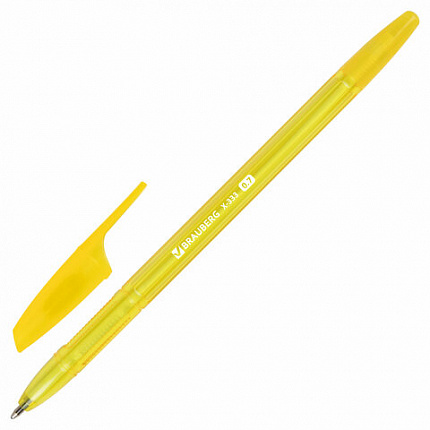 Ручки шариковые BRAUBERG "X-333", НАБОР 10 цветов, узел 0,7 мм, линия 0,35 мм, 144251