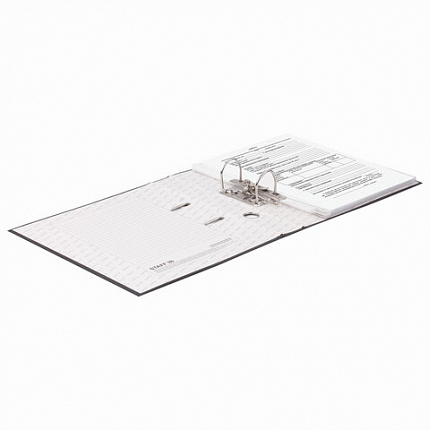 Папка-регистратор STAFF "Manager" с покрытием из ПВХ, 50 мм, без уголка, черная, 225186