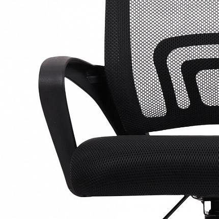 Кресло CROMEX (КРОМЕКС) "Top CH-695", с подлокотниками, сетка/ткань TW, черное, 533065