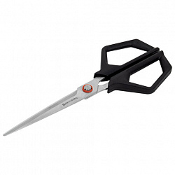 Ножницы BRAUBERG "Super black" 170 мм, черные, 3-сторонняя заточка, ручки из ABS-пластика, 238854