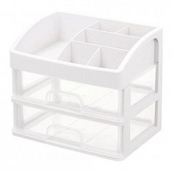 Органайзер для хранения косметики, канцтоваров, мелочей ДВА УРОВНЯ, 20х17х23,5 см, DASWERK (ДАСВЕРК), 608478