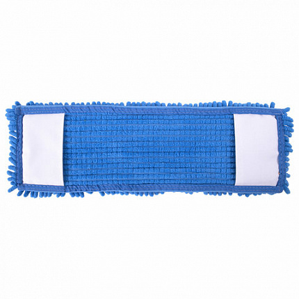 Швабра с флаундером 40 см, черенок 80-120 см, еврорезьба, насадка МОП микрофибра СИНЕЛЬ, индивидуальная упаковка пакет, LAIMA, 606314