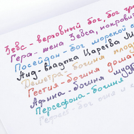 Ручка гелевая PENSAN "Glitter Gel", АССОРТИ, чернила с блестками, узел 1 мм, линия письма 0,5 мм, дисплей, 2280/S60