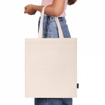 Сумка-шоппер BRAUBERG, канвас, 40х35 см, бежевый, 271895