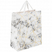 Пакет подарочный (1 штука) 26x13x33 см, ЗОЛОТАЯ СКАЗКА "Golden Marble", тиснение фольгой, 608251