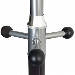 Вешалка-стойка BRABIX "CR-848" на мраморном диске, металл, 4+3 крючка, цвет коричневый, 606435