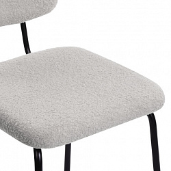 Стулья BRABIX "Ideal CF-080", КОМПЛЕКТ 4 шт., черный каркас, букле серый, 533256