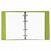 Тетрадь на кольцах А5 (180х220 мм), 120 листов, под кожу, клетка, BRAUBERG "Joy", зелёный/светло-зелёный, 129991