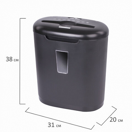 Уничтожитель (шредер) BRAUBERG S6, 3 уровень секретности, фрагменты 5х34 мм, 6 листов, корзина 16 литров, 530963