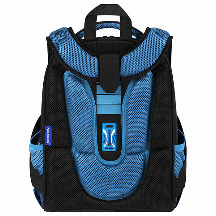 Ранец BRAUBERG PREMIUM, 2 отделения, с брелком, "Night race", 3D панель, 38х29х16 см, 272014