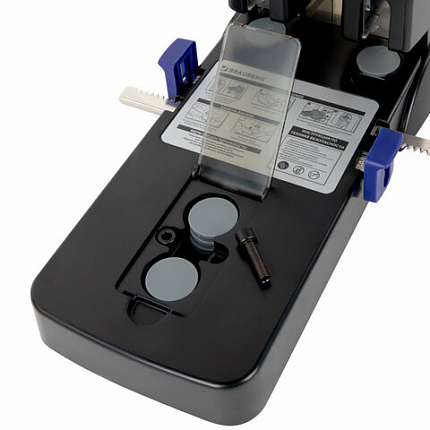 Дырокол металлический МОЩНЫЙ BRAUBERG "EXTRA Heavy duty", до 160 листов, черно-синий, 272722