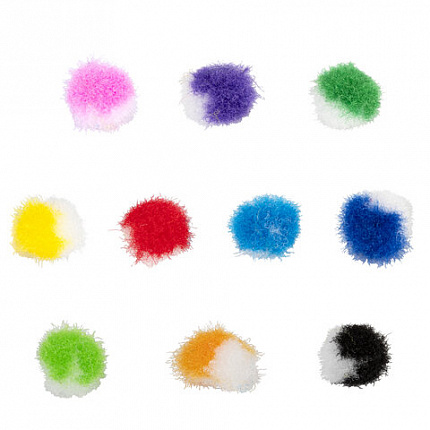 Помпоны для творчества, многоцветные, 8 мм, 100 шт., ОСТРОВ СОКРОВИЩ, 661428