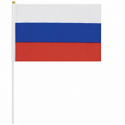 Флаг России ручной 30х45 см, без герба, с флагштоком, BRAUBERG/STAFF, 550182