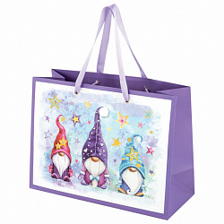 Пакет подарочный (1 штука) новогодний 27х11х20 см, "Artpaper Wide #1", ассорти, ЗОЛОТАЯ СКАЗКА, 592117