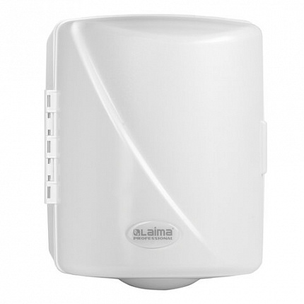 Диспенсер для полотенец с центральной вытяжкой LAIMA PROFESSIONAL ORIGINAL (Система М1/M2), белый, ABS-пластик, 605763