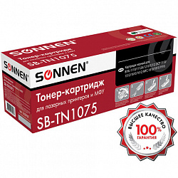 Картридж лазерный SONNEN (SB-TN1075) для BROTHER HL-1110R/1112R/DCP-1512/MFC-1815, ВЫСШЕЕ КАЧЕСТВО, ресурс 1000 стр., 362909