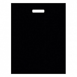 Пакет с вырубной ручкой ПВД, 57х44 см, "Черный", 80 мкм, 601854