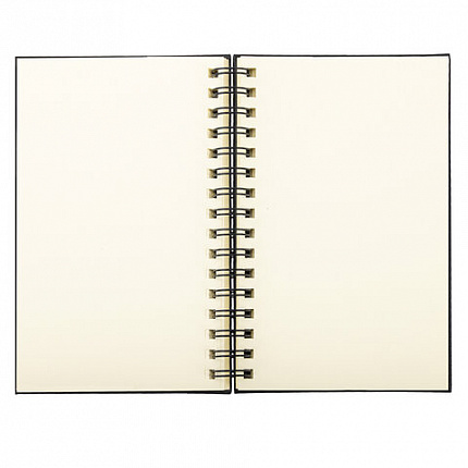 Скетчбук, слоновая кость 140 г/м2 130х210 мм, 80 л., КОЖЗАМ, гребень, BRAUBERG ART CLASSIC, черный, 116475