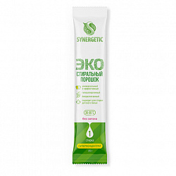 Стиральный порошок автомат 50 стиков SYNERGETIC, 50 стирок, концентрат, биоразлагаемый, 109005