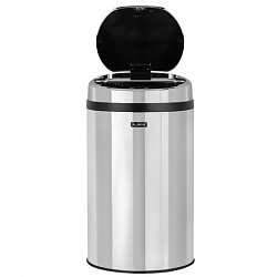 Ведро для мусора СЕНСОРНОЕ 30 л, нержавеющая сталь, зеркальная крышка, питание от 4-х батареек AA (не входят в комплект), LAIMA, 609329