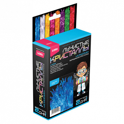 Набор для изготовления лучистых кристаллов "Синий кристалл", реагент, краситель, основа, LORI, Лк-002