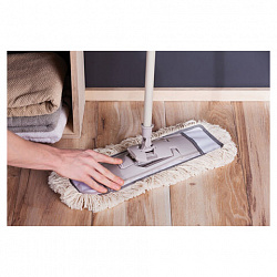 Швабра КОМПЛЕКТ черенок 85-145 см + флаундер + насадка МОП (608415) ТИП К, YORK "Natural", 81670