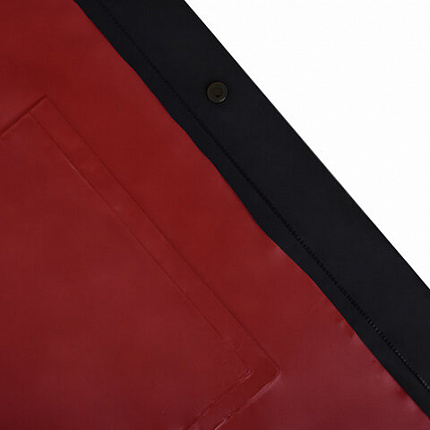 Дождевик-куртка чёрная на кнопках С КАРМАНАМИ, виниловая, размер 50-56, рост 170-185, ГРАНДМАСТЕР, 610942