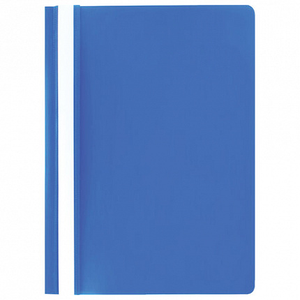 Скоросшиватель пластиковый STAFF, А4, 100/120 мкм, голубой, 229236