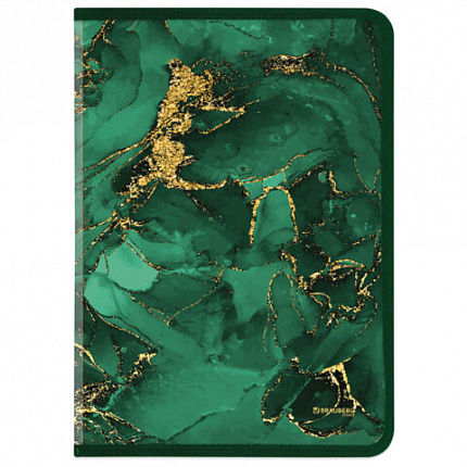 Папка на молнии для документов и тетрадей пластиковая BRAUBERG "Мрамор", А4, 330х230 мм, 0,5 мм, ассорти, 273932