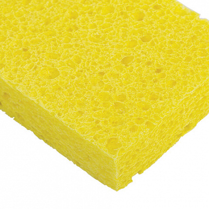 Губки для посуды 110х70х20 мм, ЦЕЛЛЮЛОЗНЫЕ, КОМПЛЕКТ 5 штук, желтые, LAIMA, 700259