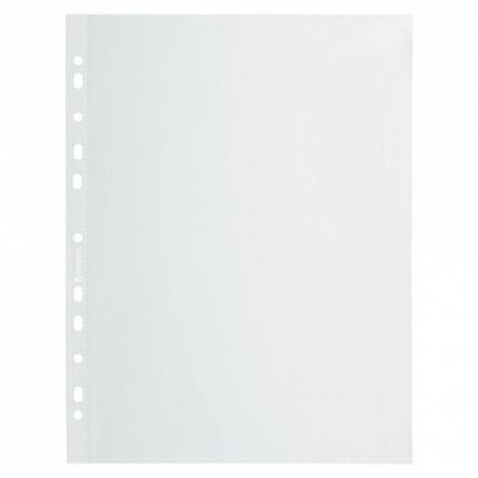 Папки-файлы перфорированные плотные А4 BRAUBERG "ГЛЯНЦЕВЫЕ EXTRA 600" КОМПЛЕКТ 100 шт., ПЛОТНЫЕ, 60 мкм, 229665