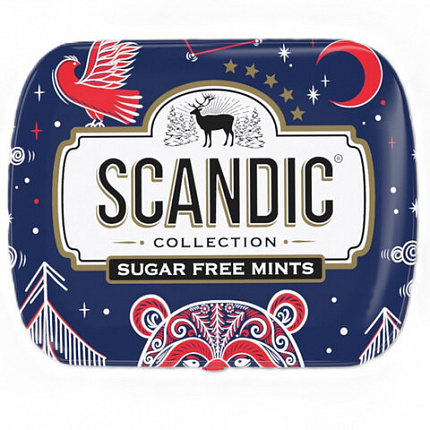 Драже освежающие SCANDIC без сахара со вкусом "Клубничный микс", 14 г, 4610274540063