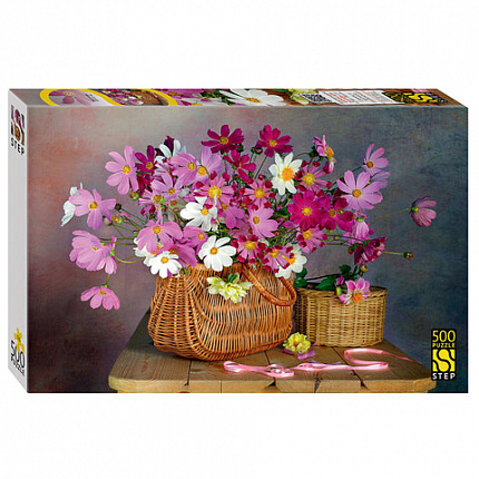 Пазл картонный 500 элементов, АССОРТИ, поле 50х34,5 см, STEP PUZZLE