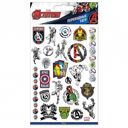 Наклейки-тату переводные АССОРТИ, ЦВЕТНЫЕ, 11х20 см, PRIORITY