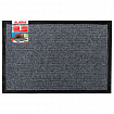 Коврик входной ворсовый влаго-грязезащитный 40х60 см, толщина 7 мм, ребристый, серый, LAIMA, 602861
