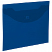 Папка-конверт с кнопкой прозрачная МАЛОГО ФОРМАТА, А5, BRAUBERG "UNIVERSAL", синяя, 0,15 мм, 273066