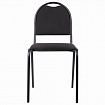 Стул для посетителей РС00Л, черный каркас, ткань черная