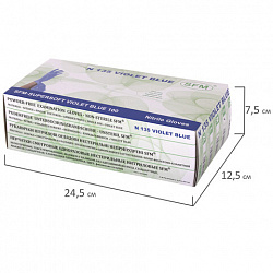 Перчатки нитриловые смотровые SFM Supersoft N135, Германия, 100 пар (200 штук), размер 6-7, S (малый), фиолетовые