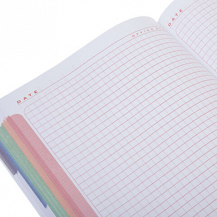 Блокнот А5 167х216 мм, 80 л., твёрдый, бумвинил "METALLIC", клетка, блок 5 цв., HATBER, синий, 084780, 80ББ5В1