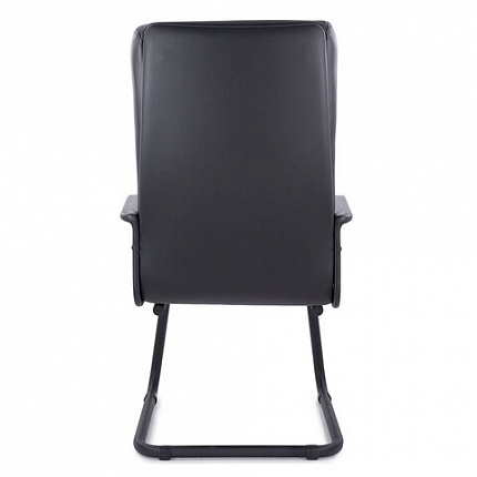 Кресло для приемных и переговорных "Атлант", кожа, черное