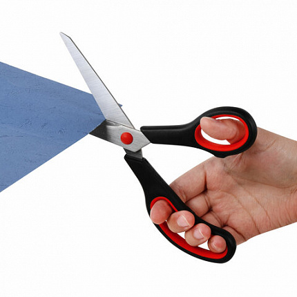 Ножницы BRAUBERG НАБОР 3 шт. (140, 190, 240 мм), эргономичные вставки, ВЫГОДНАЯ УПАКОВКА, 238168