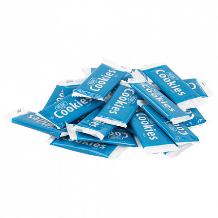 Печенье хрустящее в индивидуальной упаковке WELDAY (ВЭЛДЭЙ) "Сливочное", 100 штук в офис-боксе, 624096