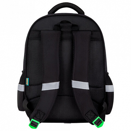 Рюкзак SNOOBAG (СНУБЭГ) MIND с пеналом в комплекте, 2 отделения, "Неоновый паук", 40х28х18 см, 274444