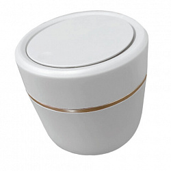 Контейнер, урна, ведерко для мусора с микролифтом НАСТОЛЬНОЕ 2 л, 150х160 мм, белый, BOOMHOUSE (БУМХАУС), 238900